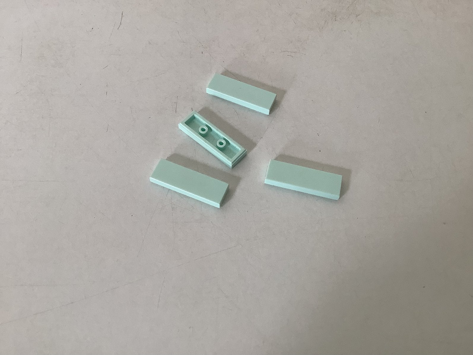 Lego tegel 1x3 aqua, Ophalen of Verzenden, Gebruikt, Losse stenen, Lego