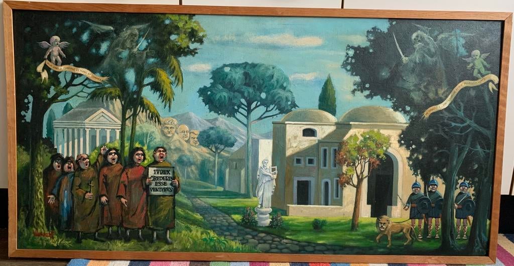 Uniek groot schilderij op paneel, Ophalen