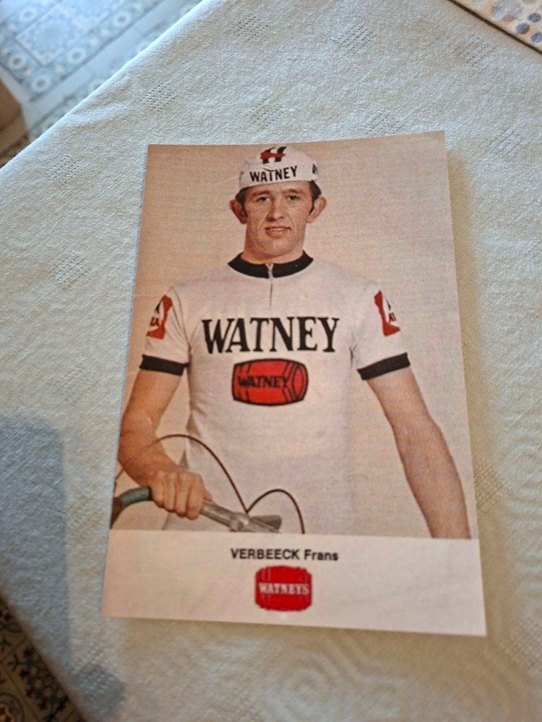 Foto (Repro) Frans Verbeeck/Watney, Verzenden, Zo goed als nieuw, Overige sporten, Poster, Plaatje of Sticker