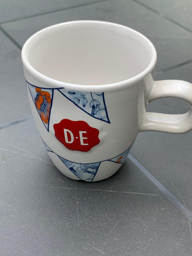 Douwe Egberts Burendag kopjes, zie foto,s, Huis en Inrichting, Keuken | Servies, Ophalen of Verzenden, Zo goed als nieuw, Overige stijlen