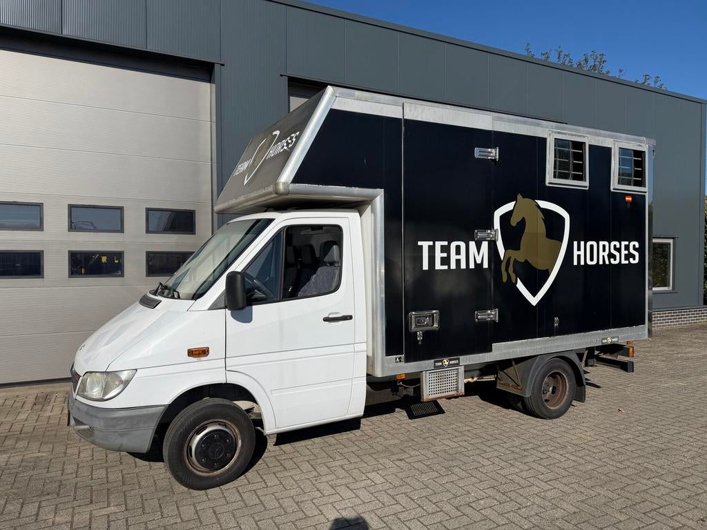 Mercedes-Benz sprinter paardenwagen zeer lage km stand, 129 pk, Wit, Mercedes-Benz, Diesel