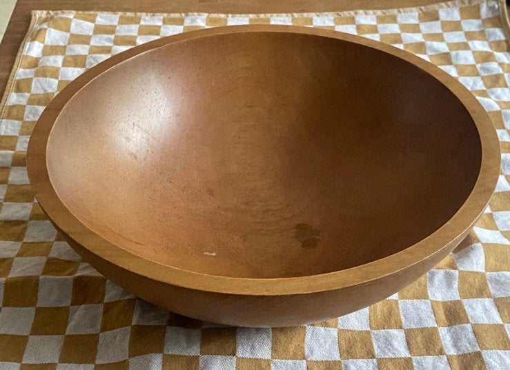 Vintage Baribocraft Canada houten saladeschaal /fruitschaal, Huis en Inrichting, Schaal, Rond, Ophalen of Verzenden, Zo goed als nieuw