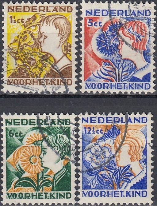 Nederland- 2.35- 1932- Kinderzegels- Bloemen- G, Verzenden, T/m 1940, Gestempeld