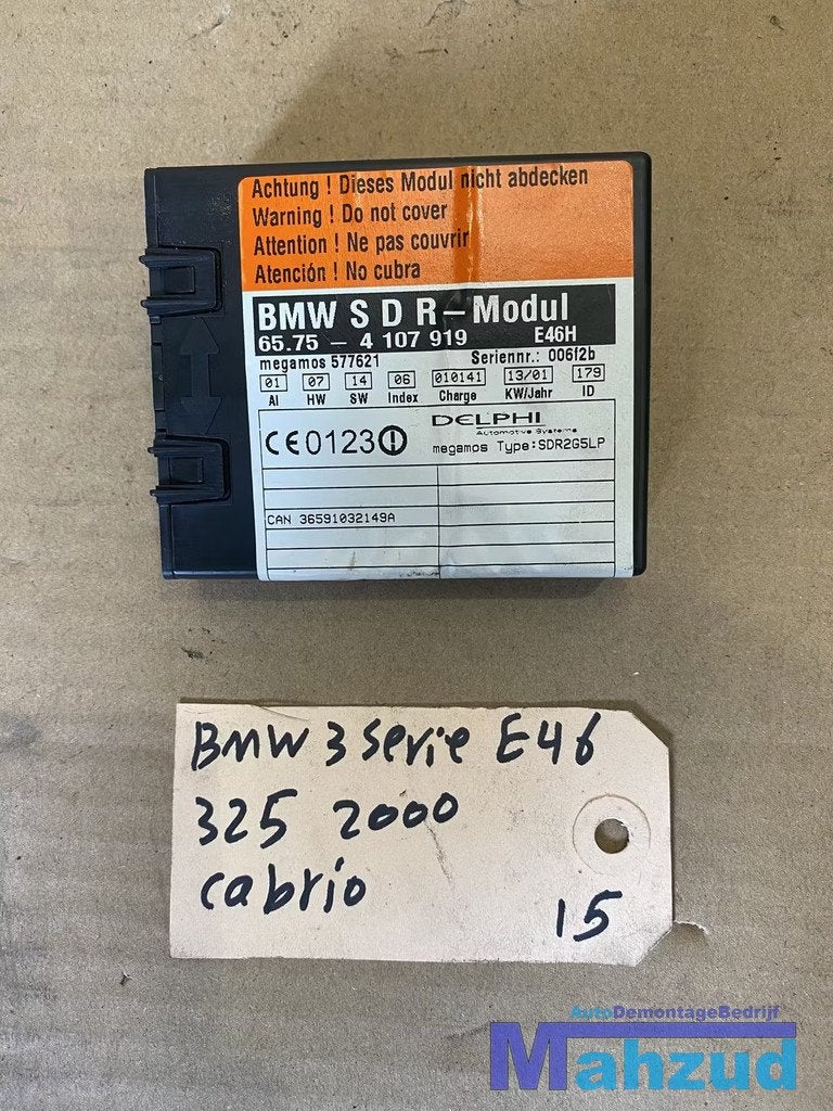 BMW 3 SERIE E46 Parkeer alarm module 65754107919, Petuelring 130
80788  Munich, DE, Gebruikt, Info@bmw.de, Ophalen of Verzenden