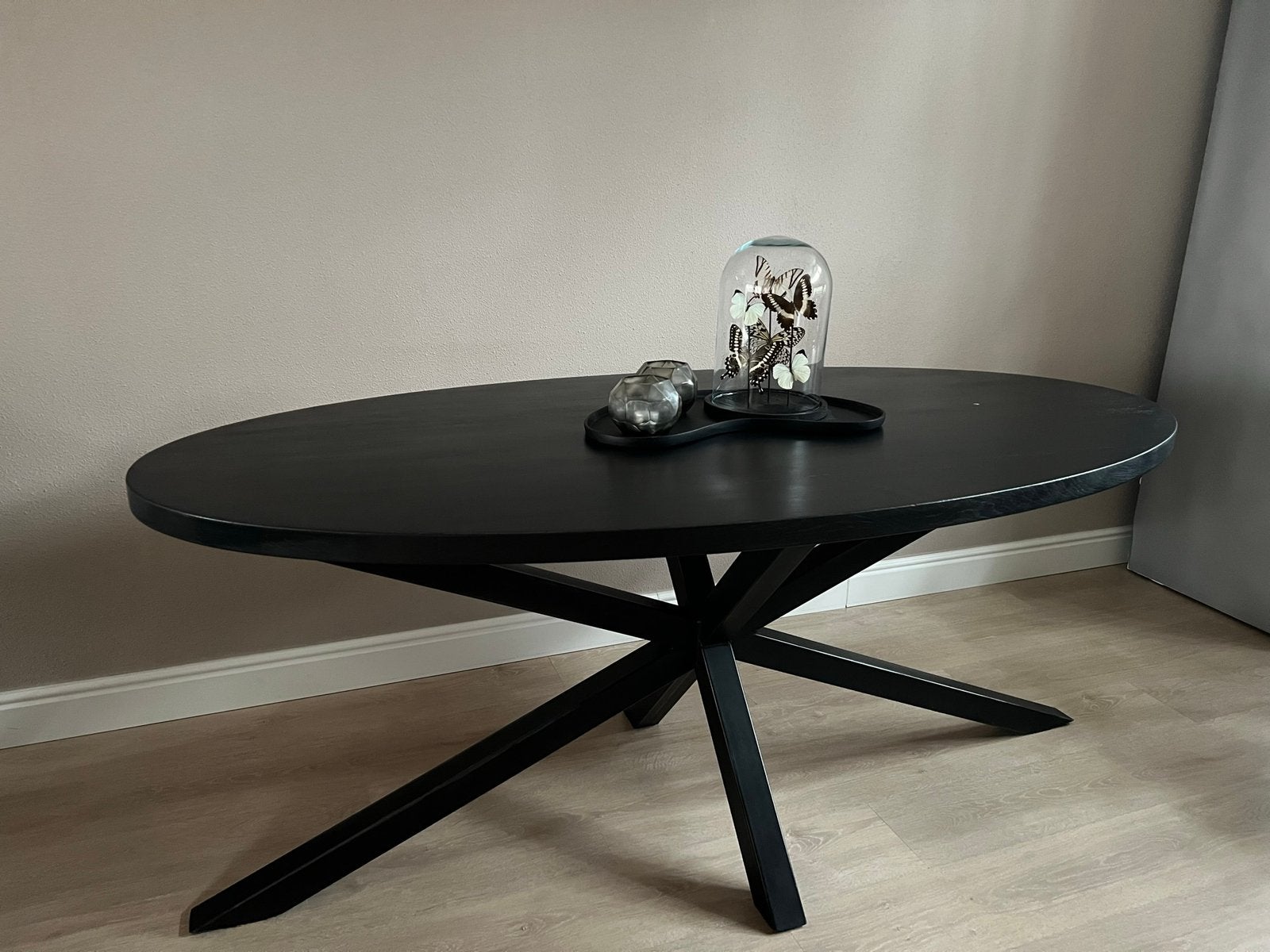 Eettafel ovaal, Gebruikt, Ovaal, 50 tot 100 cm, Ophalen of Verzenden