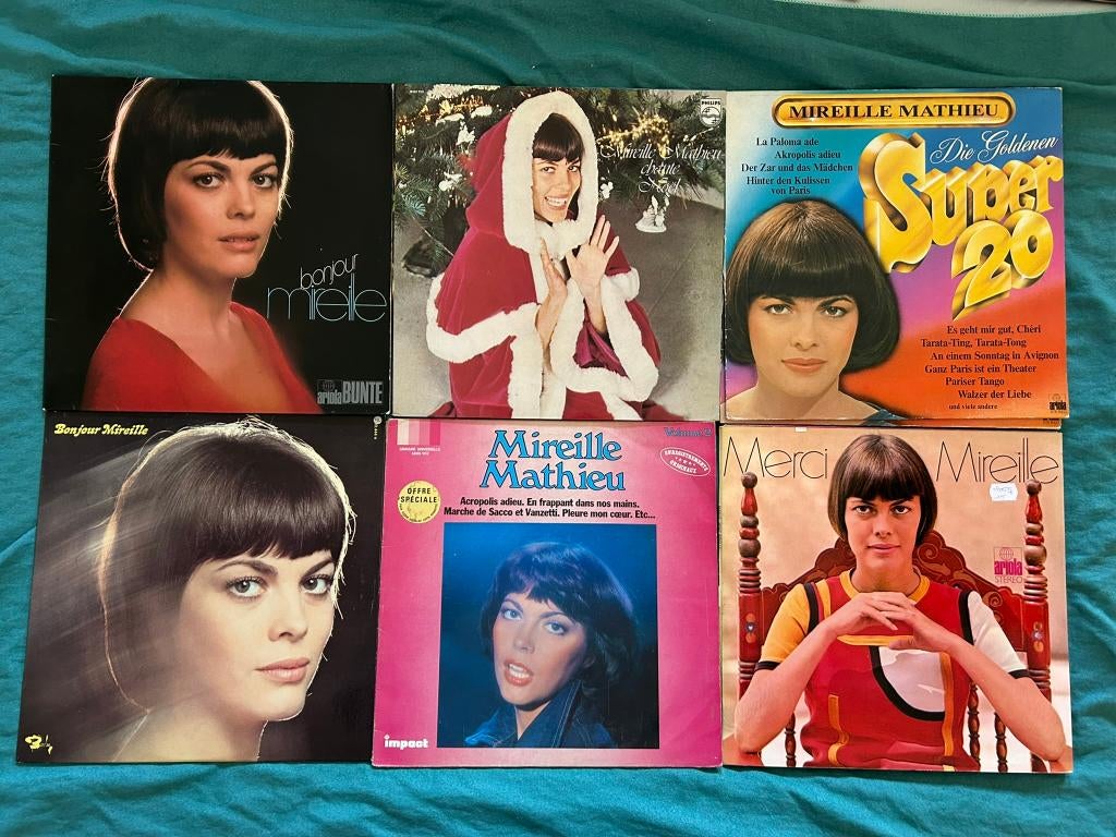 25 LP's Mireille Mathieu (ook per stuk te koop), Ophalen of Verzenden, 1980 - 1989, Gebruikt, 12 inch