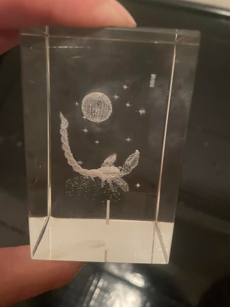 Sterrenbeeld schorpioen gelaserd glas decoratie, Ophalen of Verzenden, Zo goed als nieuw