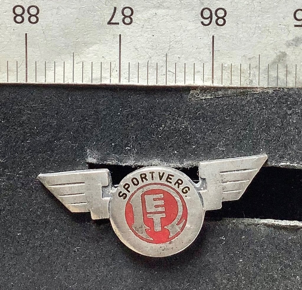 speld, R.E.T. sportvereniging Rotterdam, emaille (AR, Verzamelen, Speldjes, Pins en Buttons, Ophalen of Verzenden, Gebruikt, Sport