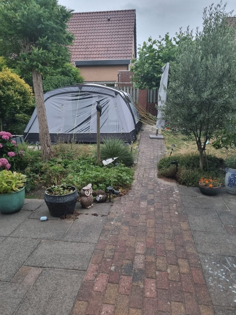 Kampa Croyde 6 Air TC + luifel + grondzeil + tenttapijt, Ophalen, Zo goed als nieuw, Tot en met 6