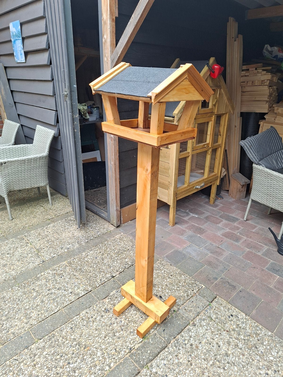 voerdehuisje te koop, Ophalen