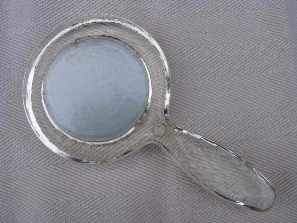 PUKEBERG SWEDEN DESIGN GLAS HANDSPIEGEL, Glas, Gemerkt, Object, Ophalen of Verzenden