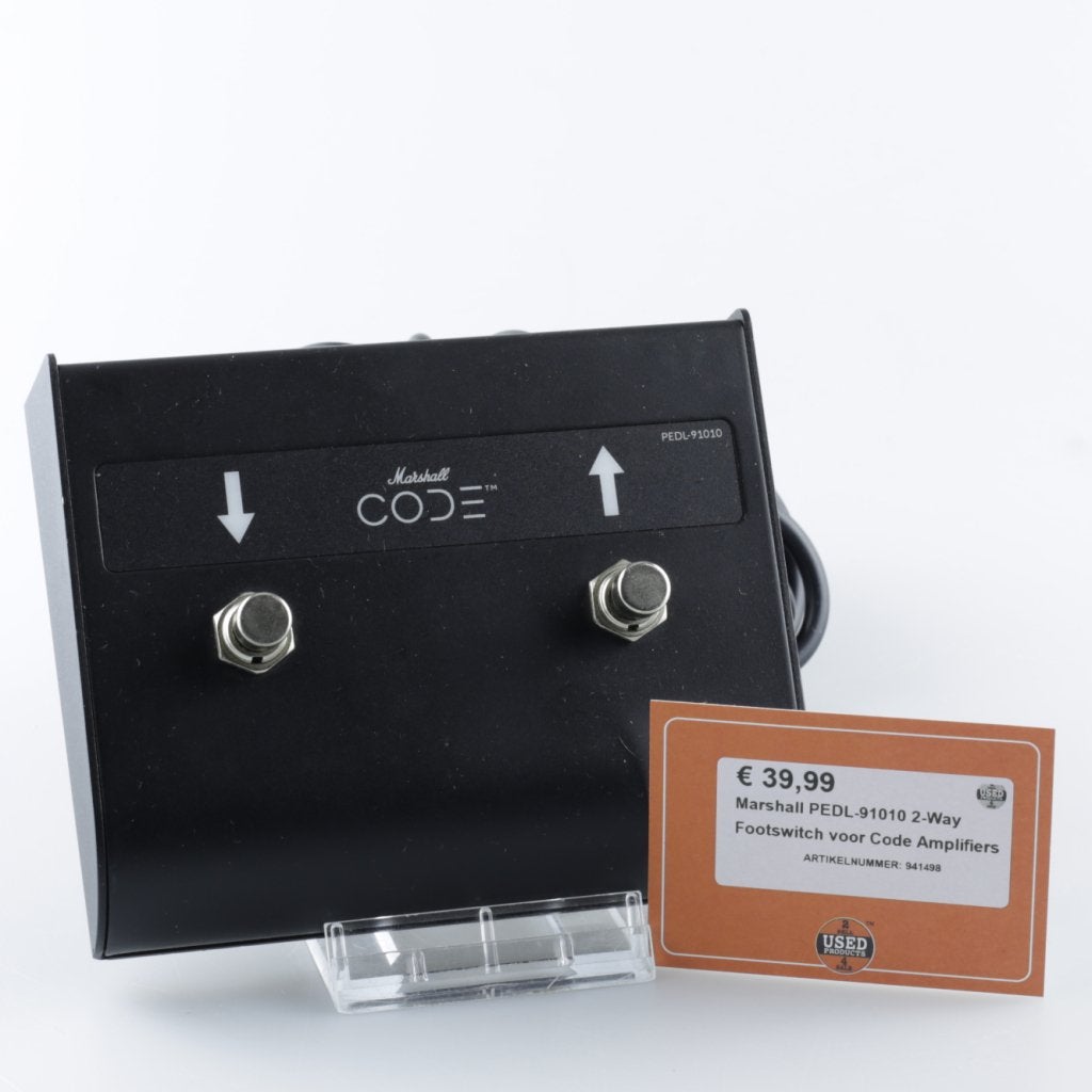 Marshall PEDL-91010 2-Way Footswitch voor Code Amplifiers, Marshall, Zo goed als nieuw, Support@marshall.com, Marshall Amplification PLC
Denbigh Road
Bletchley, Milton Keynes
MK1 1DQ
United Kingdom