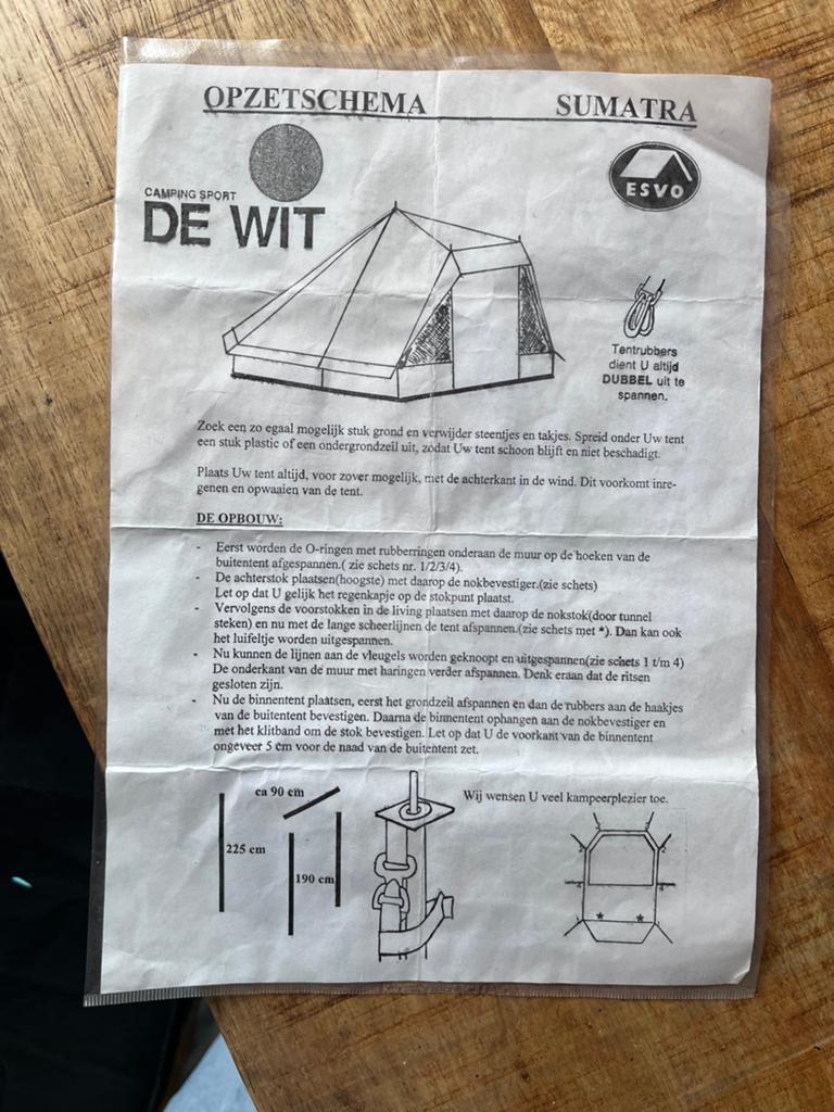 Tent de wit, Caravans en Kamperen, Tenten, Ophalen, Zo goed als nieuw