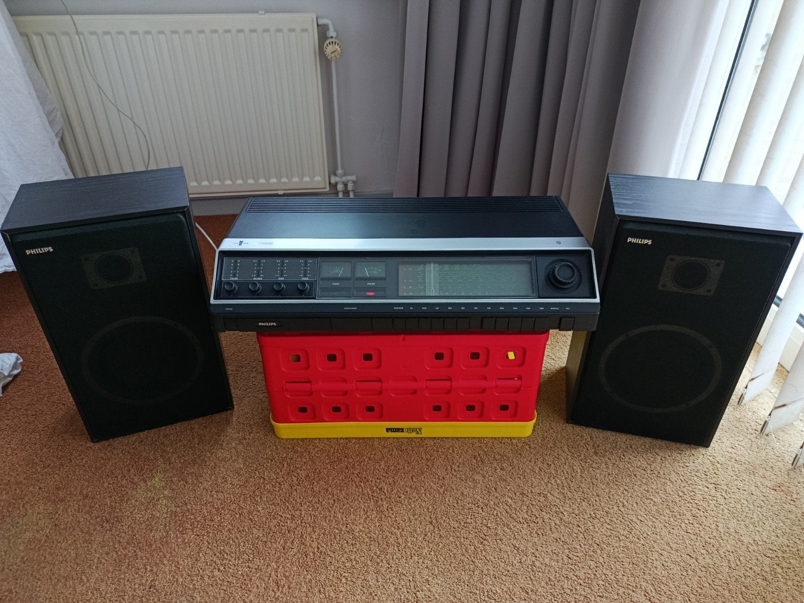 Philips 742 HIFI International Receiver met speakers, Ophalen