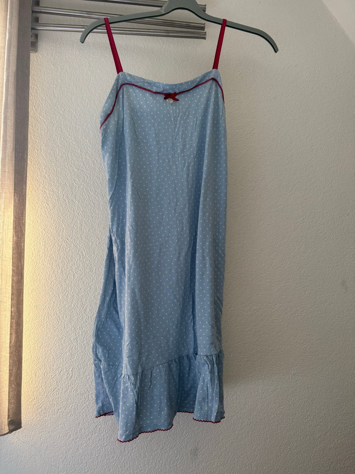 Vive Maria Nachthemd Lichtblauw Stip Maat 46 Katoen Modal, Ophalen of Verzenden, Blauw, Nachtkleding