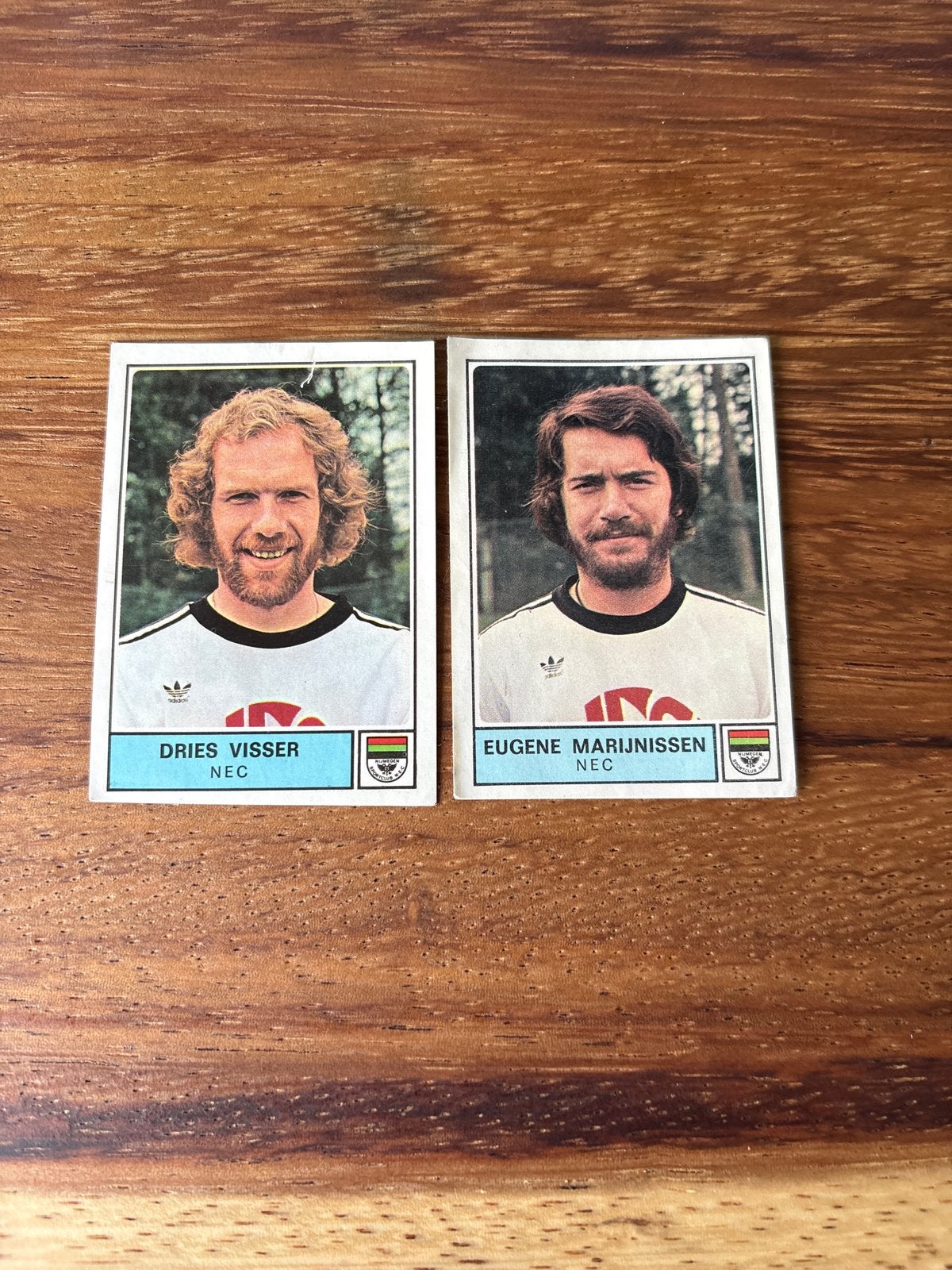 Panini Voetbal 78 Plaatjes Dries Visser & Eugene Marijnissen, Ophalen of Verzenden, Gebruikt, Stickers en Plaatjes