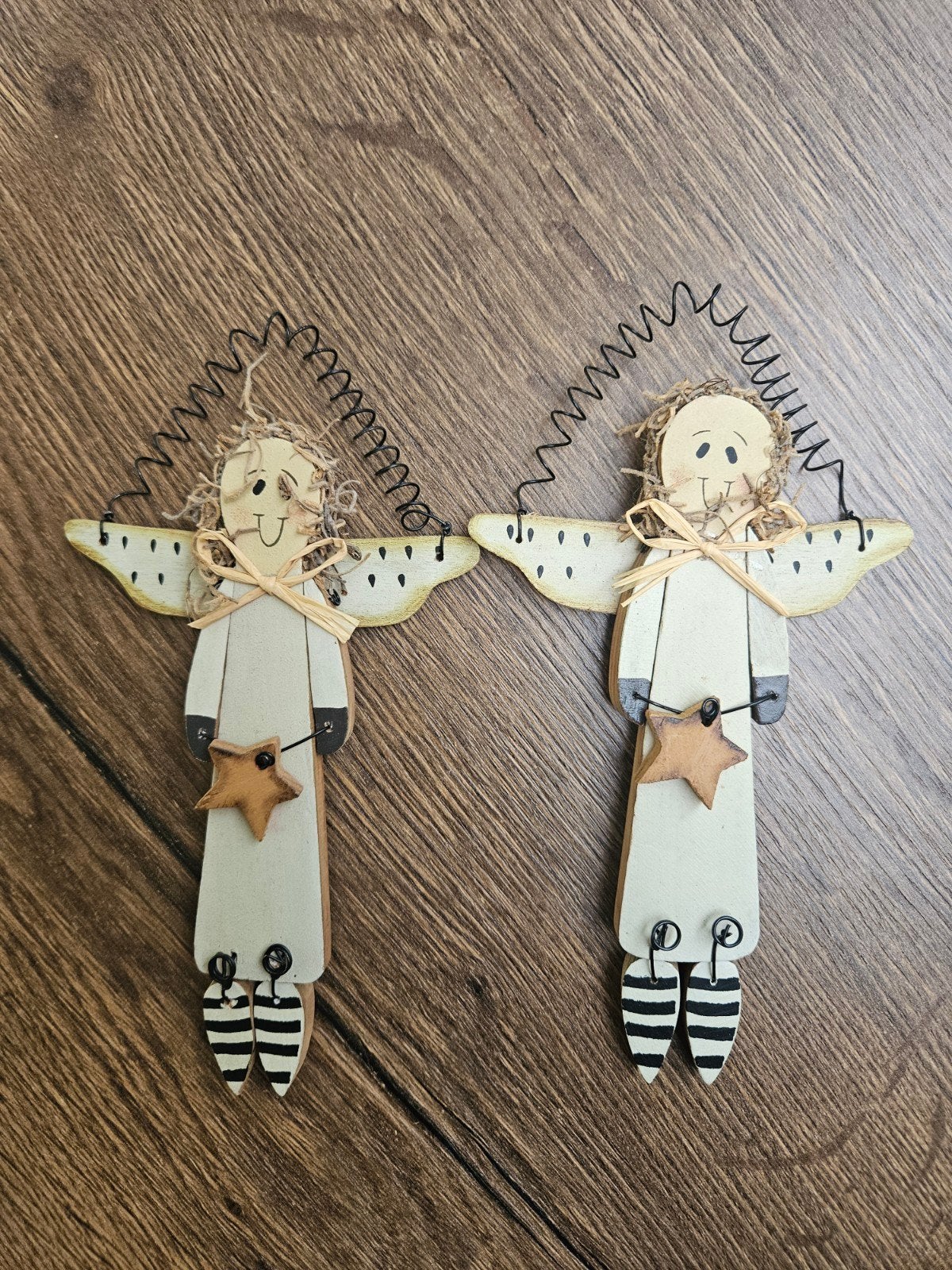 Houten Engelen Decoratie (Set van 2), Huis en Inrichting, Ophalen of Verzenden