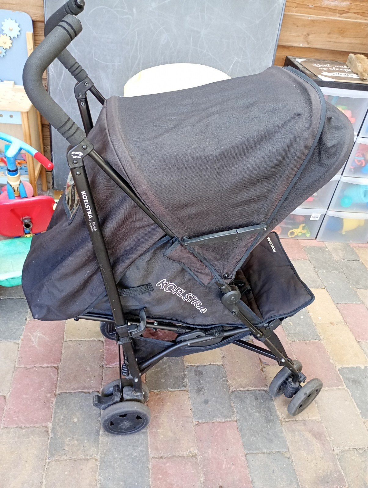 Koelstra Simba T4 buggy paraplu rugleuning plat zonnekap, Ophalen, Zo goed als nieuw, Koelstra, Verstelbare rugleuning