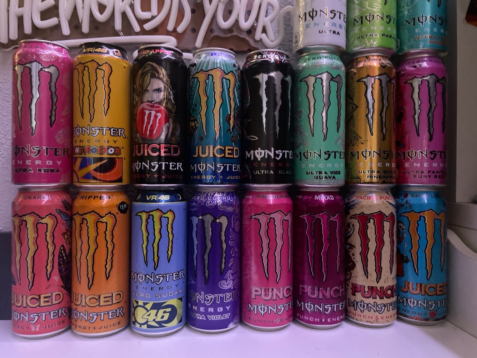 29 Lege Monster Energy Blikken - Speciale Smaken Collectie, Ophalen of Verzenden, Zo goed als nieuw