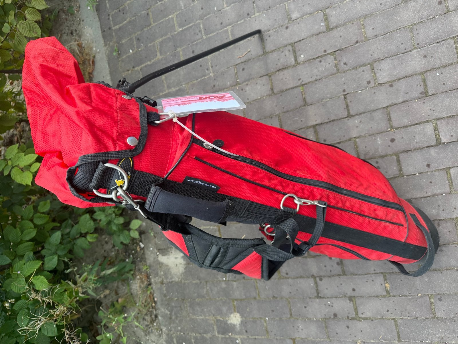 Rode golf draagtas met standaard, Ophalen, Gebruikt, Tas, Overige merken