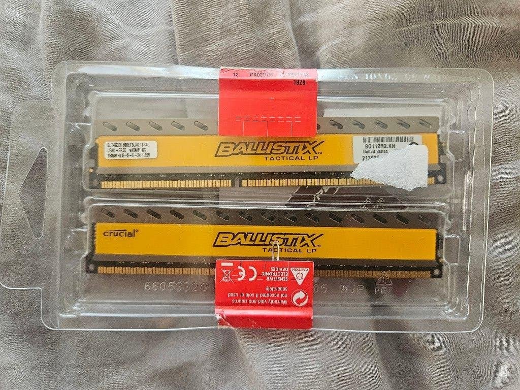 Crucial Ballistix Tactical LP 8GB DDR3 1600MHz CL8 (2x4GB), Computers en Software, RAM geheugen, Gebruikt, 8 GB, DDR3, Ophalen of Verzenden