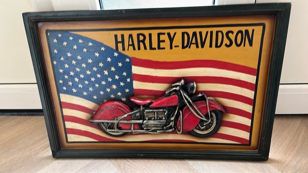 Harley-davidson wandbord 3d, Ophalen