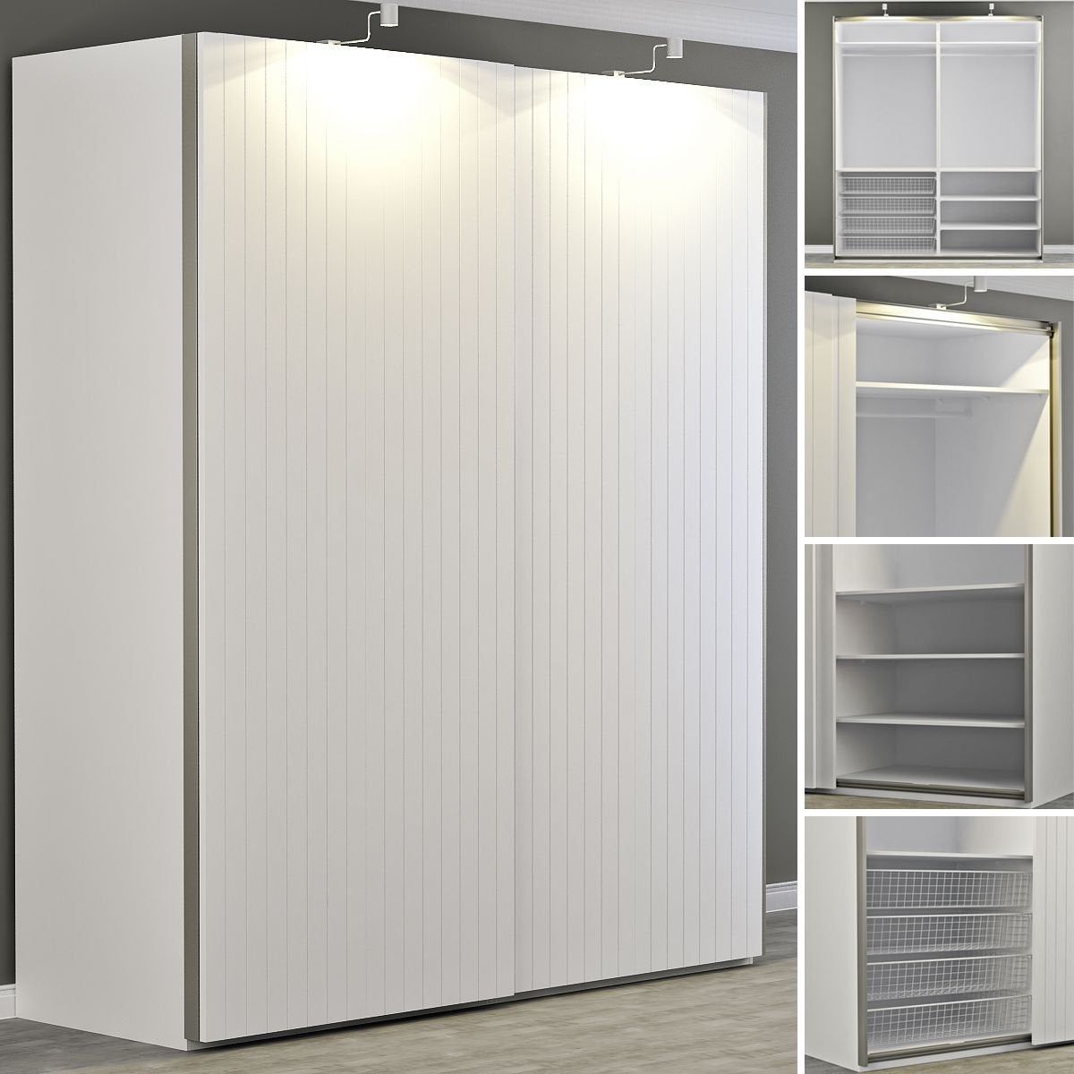 IKEA PAX BERGSFJORD schuifdeurkast met KOMPLEMENT inrichting, Huis en Inrichting, Kasten | Kledingkasten, Ophalen, 50 tot 75 cm