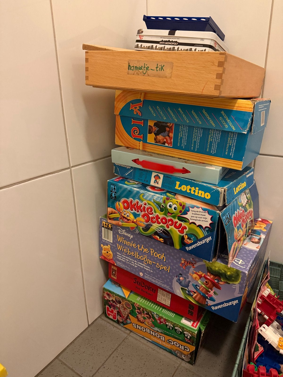 Diverse bordspellen: Lottino, Okkie Octopus, Winnie de Poeh, Een of twee spelers, Ophalen of Verzenden, Gebruikt