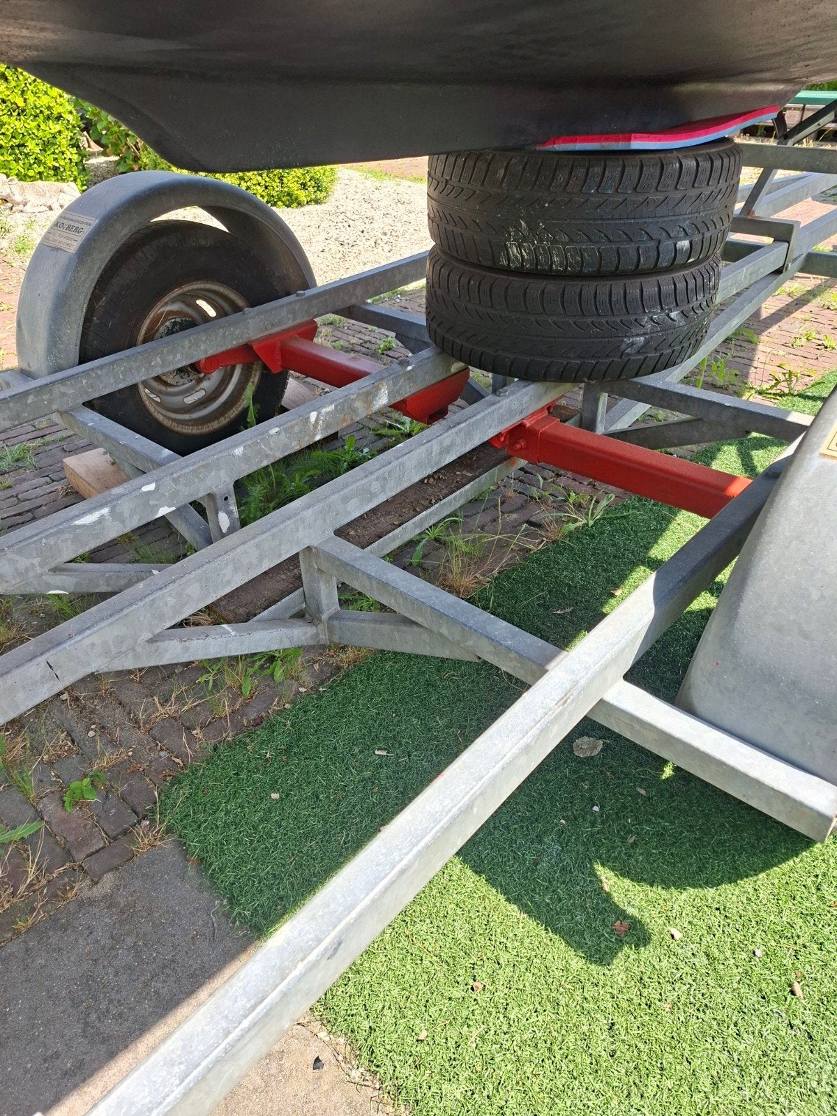 open zeilboot met WegTrailer, Watersport en Boten, Hengelsport | Algemeen, Ophalen, Gebruikt