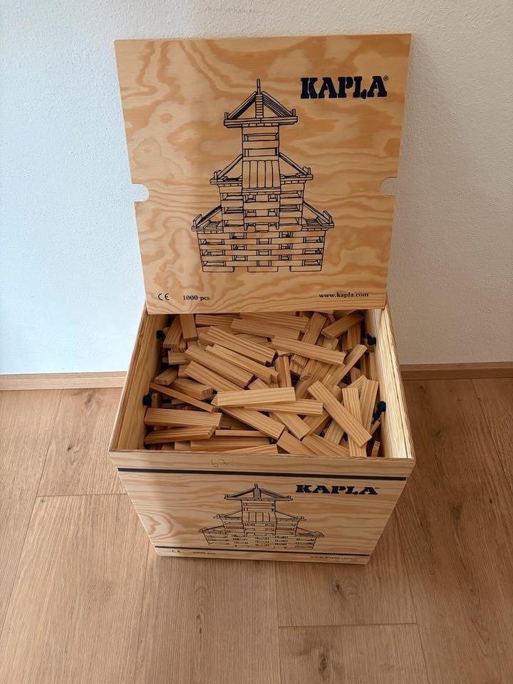 KAPLA houten bouwblokken, 1000 stuks in een houten kist, Ophalen of Verzenden, Zo goed als nieuw, Overige merken
