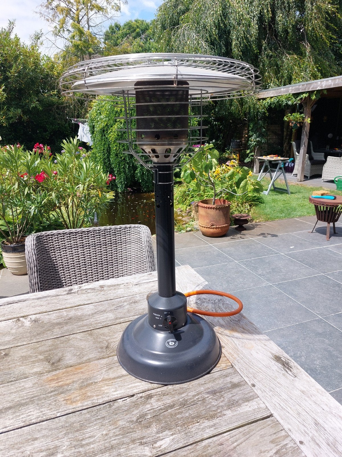 European Outdoor Chef Terrasheater / terrasverwarmer TPH420, Tuin en Terras, Terrasverwarmers, Ophalen, Zo goed als nieuw, Gas
