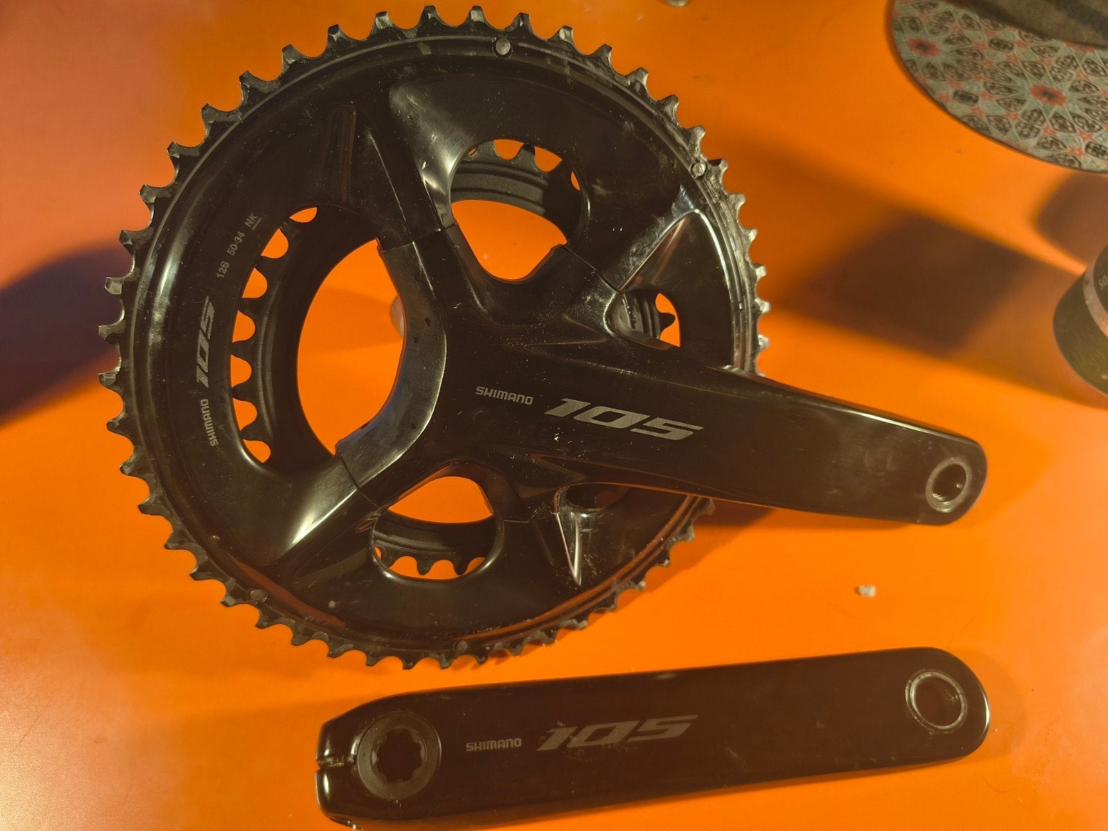 Shimano 105 FC-R7100 Crankstel 12 speed 50-34T 172.5mm, Crankstel of Pedalen, Gebruikt, Ophalen of Verzenden, Aluminium