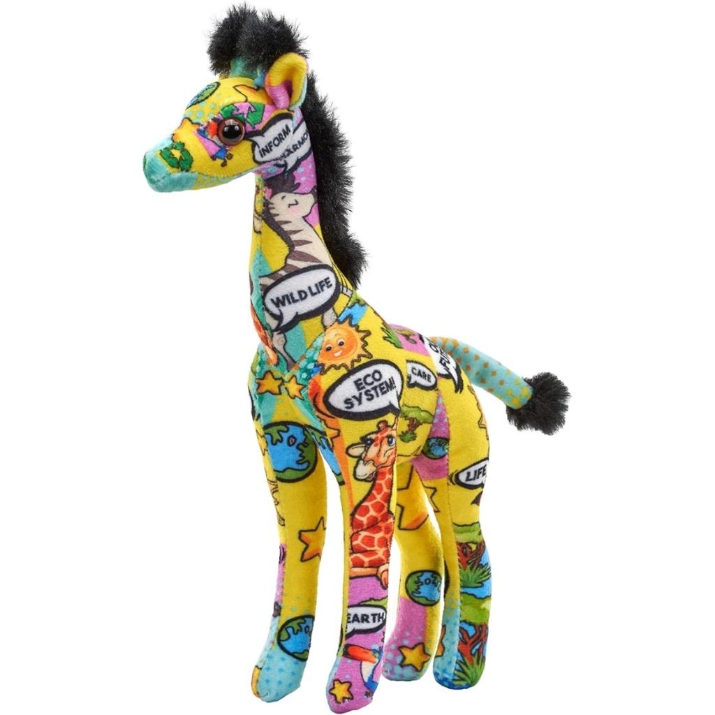 Wild Republic pluche giraffe met boodschap EN 40 cm, Overige merken, Giraf, Overige karakters, Nieuw