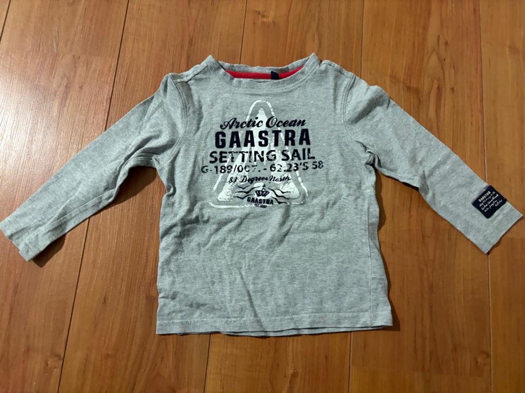 Gaastra longsleeve grijs maat 104, Ophalen of Verzenden, Gebruikt, Jongen of Meisje, Shirt of Longsleeve