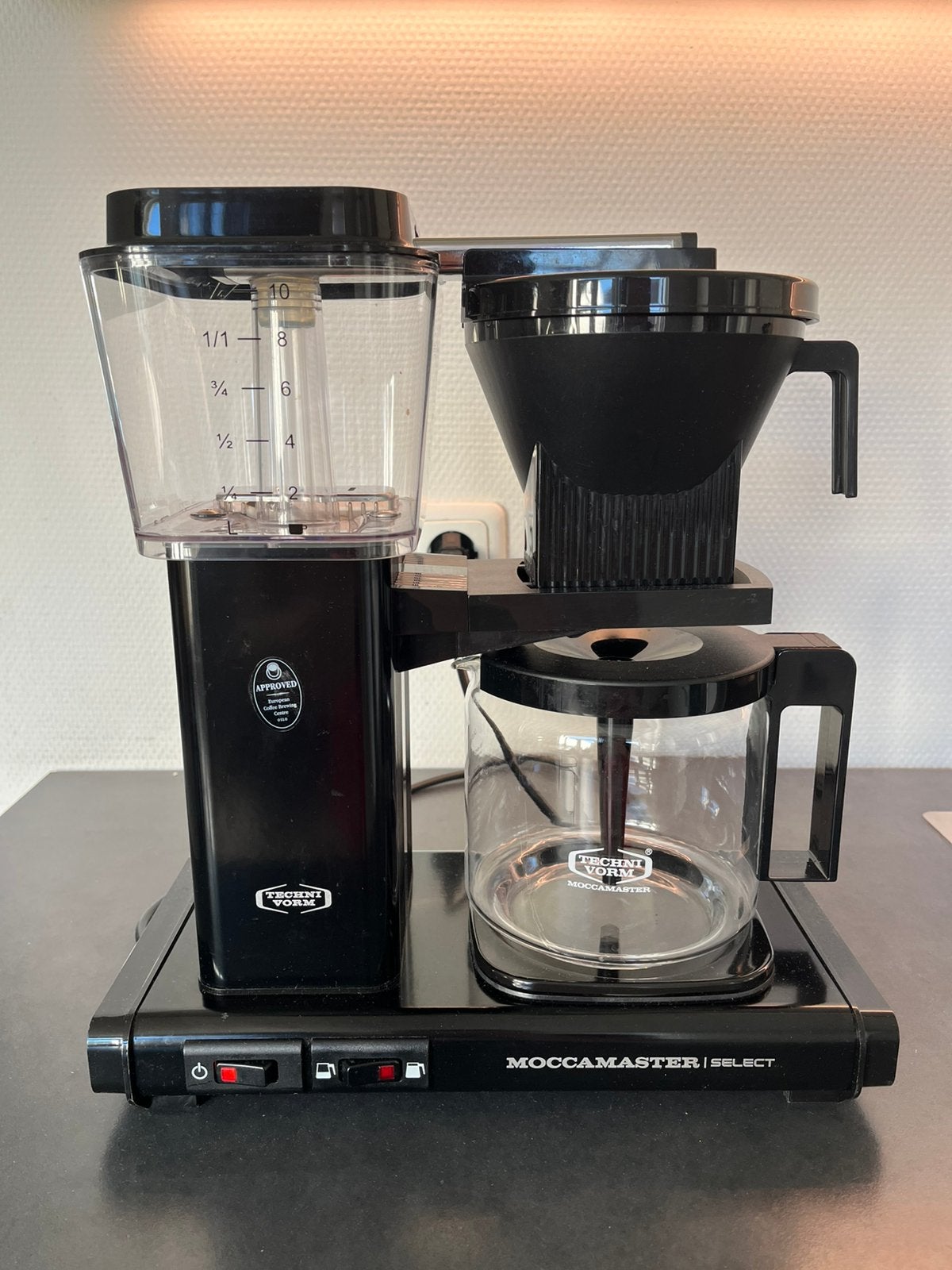 Moccamaster koffiezetapparaat - Zwart, Witgoed en Apparatuur, Koffiemachine, Gemalen koffie, Ophalen of Verzenden, Zo goed als nieuw