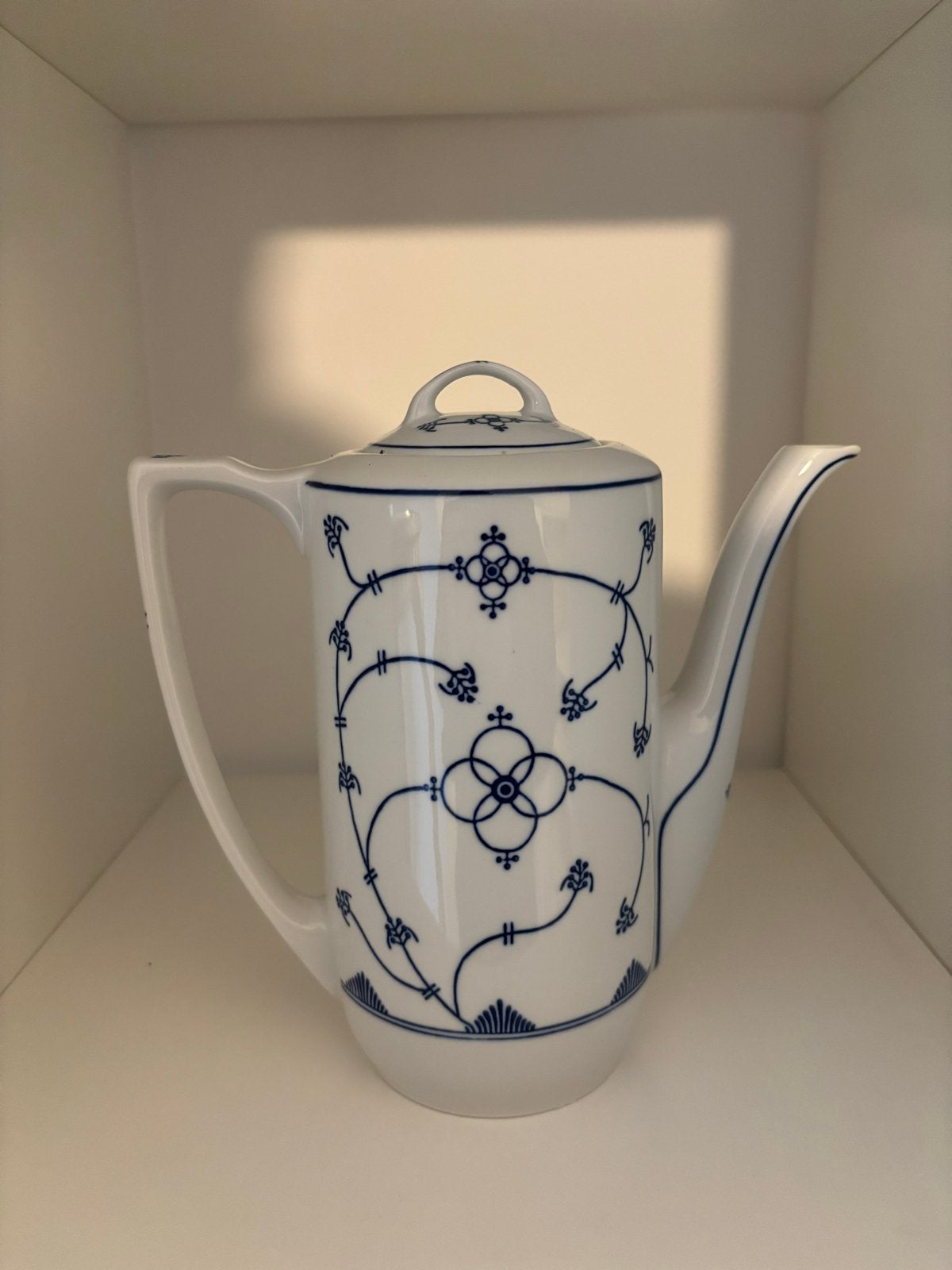 Vintage Jäger Kaffeepot Blau Saks Porselein, Antiek en Kunst, Ophalen of Verzenden