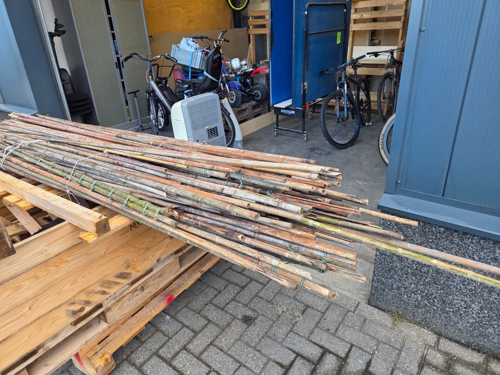 Bamboe stokken voor tuin of decoratie, Ophalen, Gebruikt