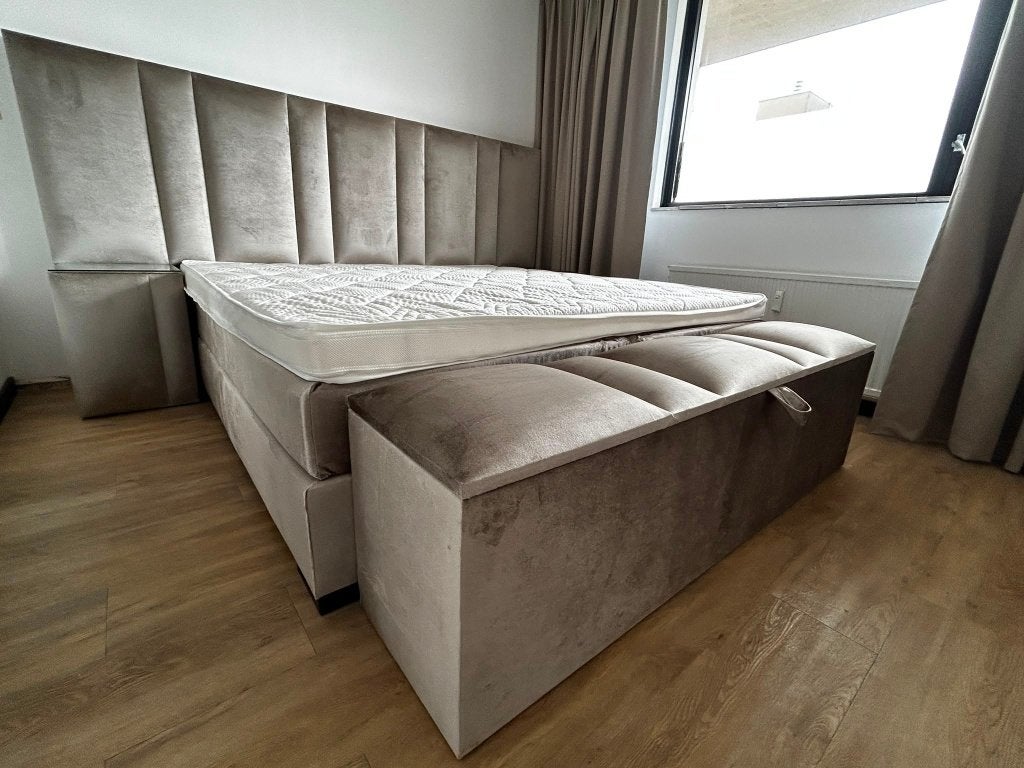 Boxspring showroom om de hoek van Vlaardingen, Ophalen of Verzenden, Nieuw, Rechthoekig, Minder dan 55 cm