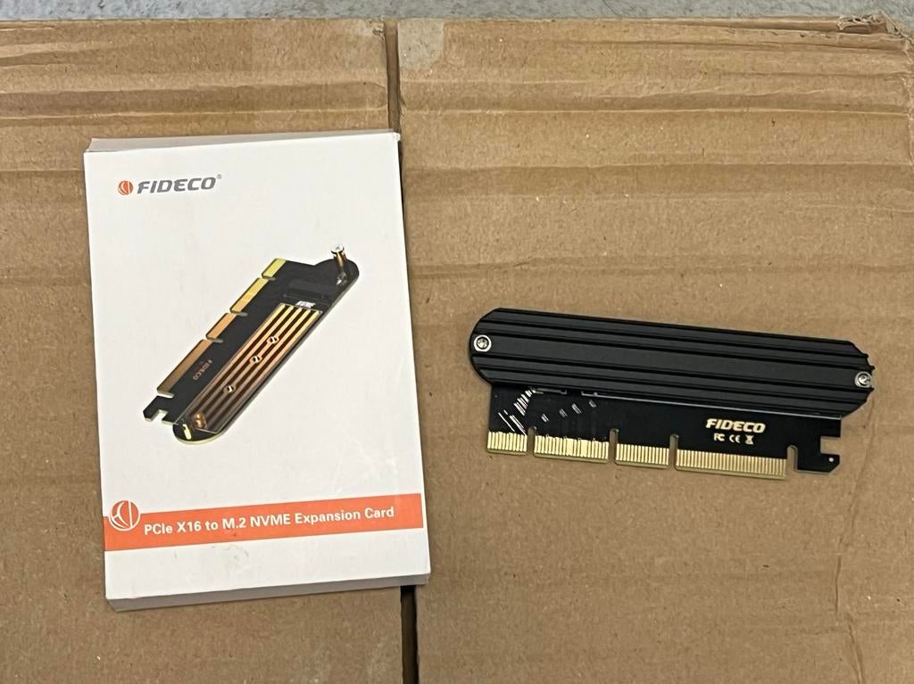 FIDECO PCIe X16 to M.2 NVMe Expansion Card, Computers en Software, Videokaarten, PCI-Express 3, Overige soorten, Nieuw, Ophalen of Verzenden