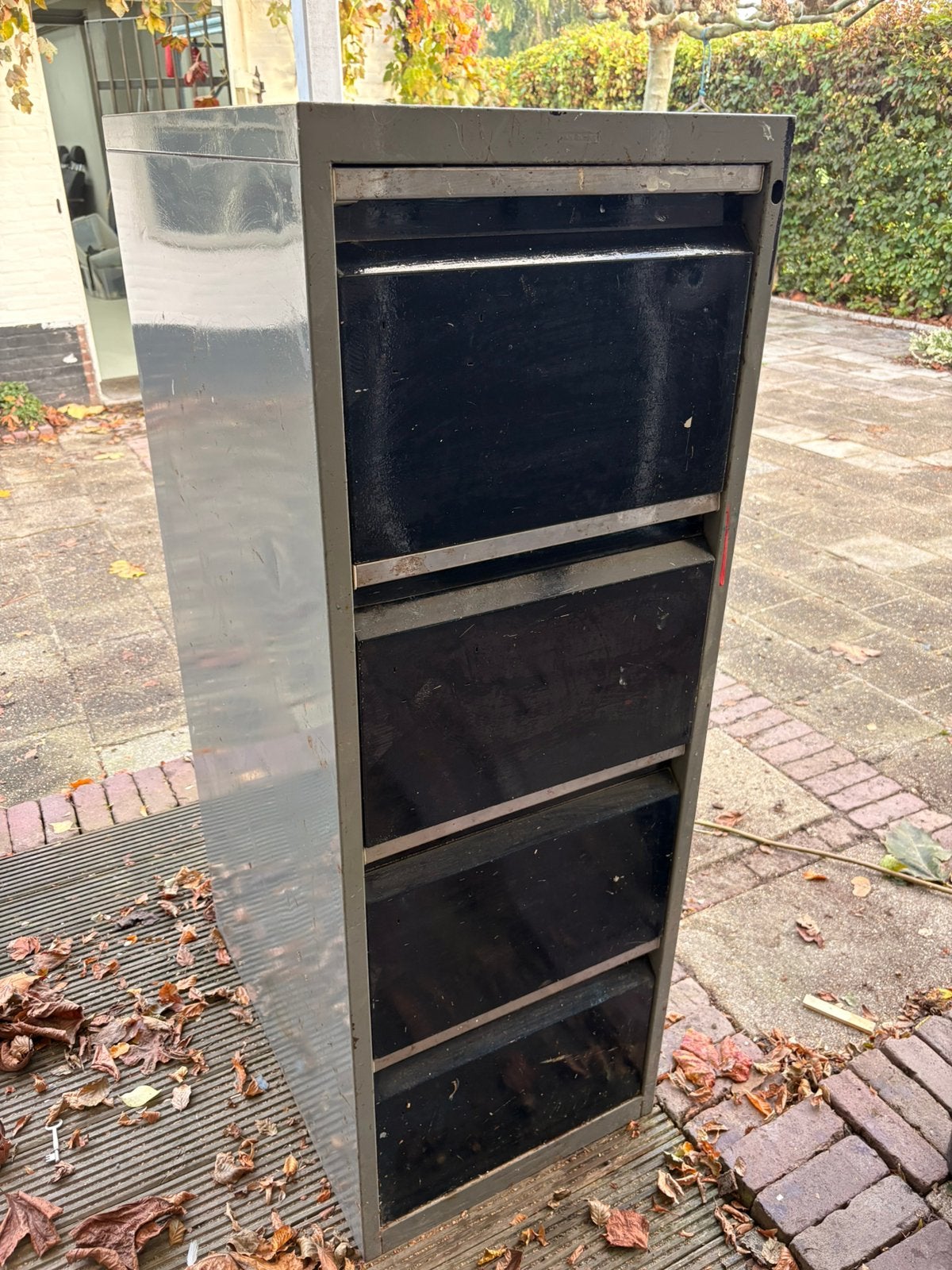Zware stalen archiefkast met lades voor garage/werkplaats, Ophalen, Gebruikt, 25 tot 50 cm, 50 tot 100 cm
