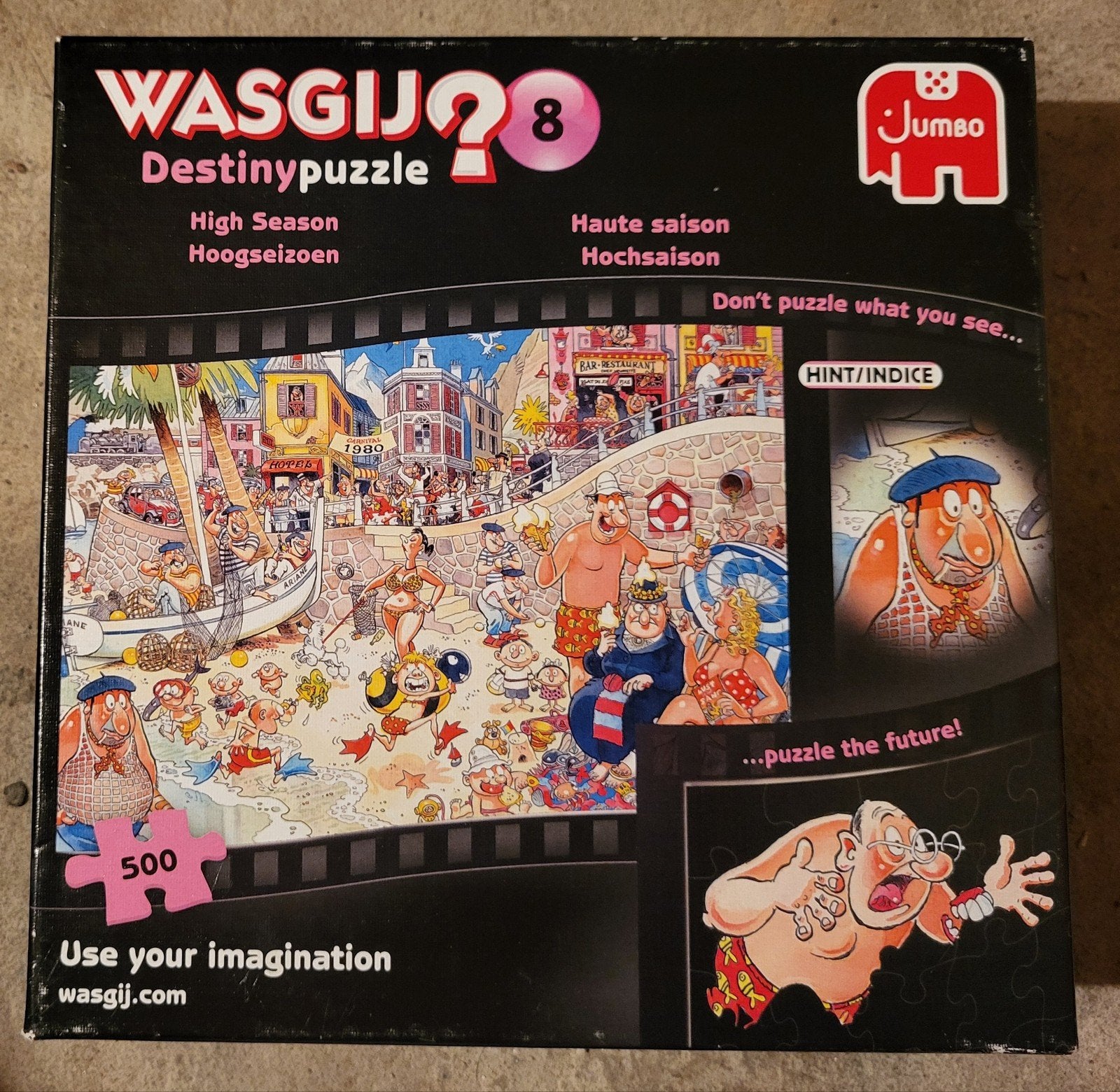 Wasgij puzzel High Season 500 stukjes, Ophalen, 500 t/m 1500 stukjes, Gebruikt