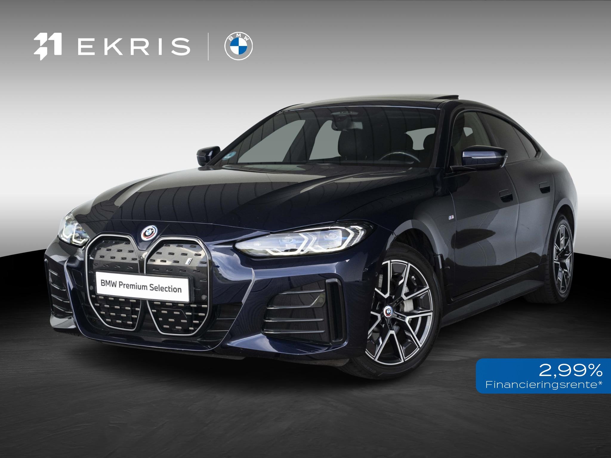 BMW i4 eDrive40 | High Executive | M Sport | Schuif-/kanteld, Auto's, 590 km, Met garantie (alle), Blauw, Origineel Nederlands