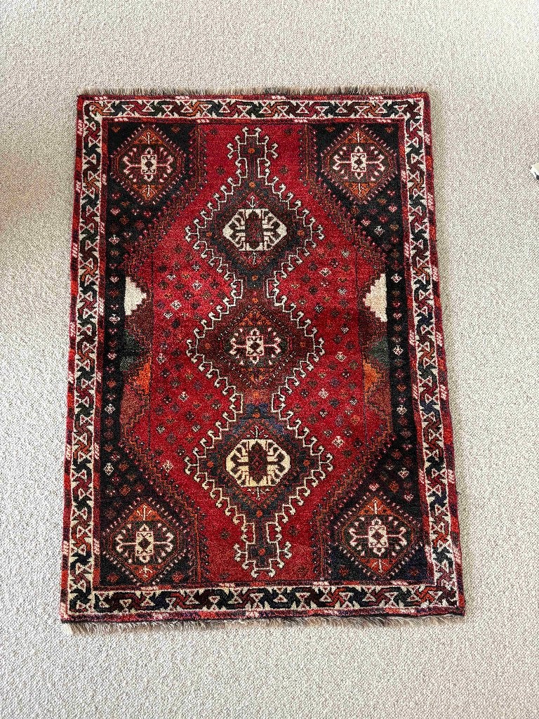 Perzisch tapijt - Qashqai - zo goed als nieuw, Ophalen, 100 tot 150 cm, Perzisch, Zo goed als nieuw
