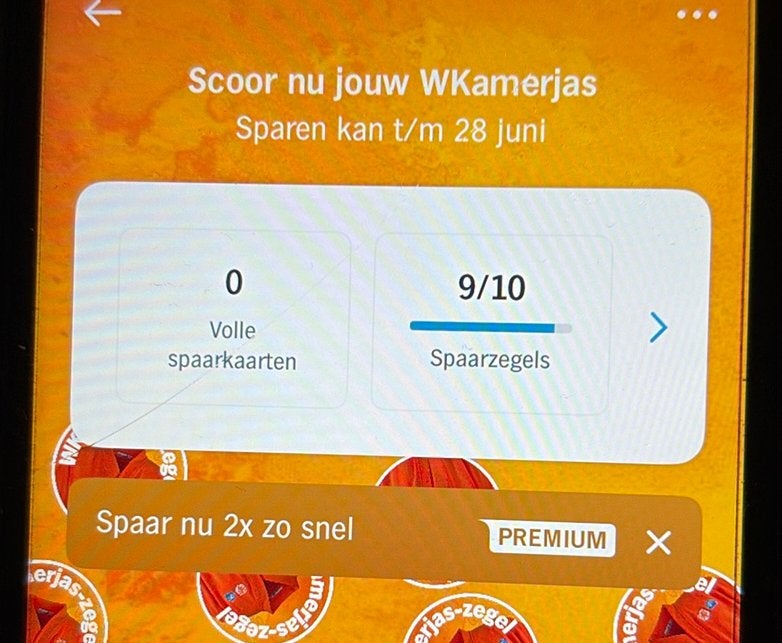 9 WK zegels AH voor een badjas, Ophalen of Verzenden, Winkel, Super of Benzinepomp, Zegels, Bonnen of Punten