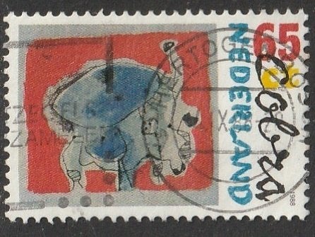 Nederland 1988 1409 Cobra 65c Corneille, Gest Den Bosch, Postzegels en Munten, Postzegels | Nederland, Ophalen of Verzenden, Na 1940