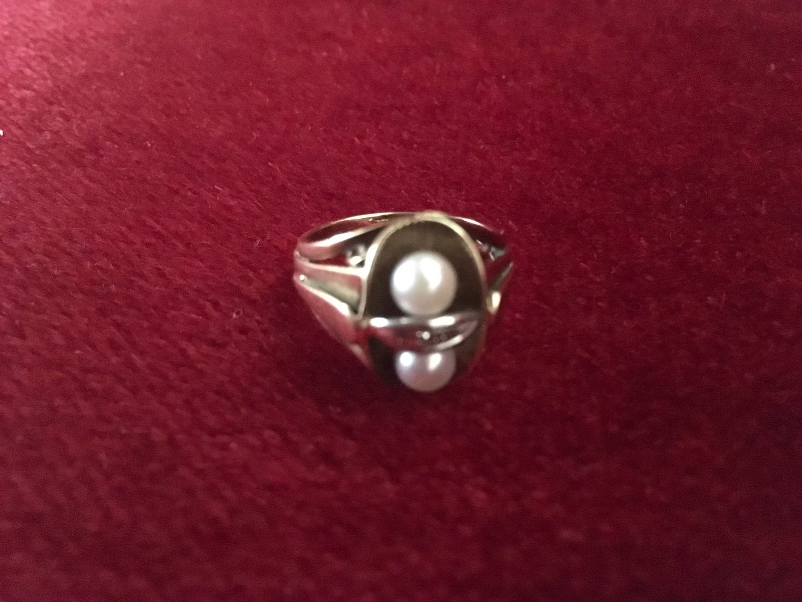 Gouden ring met parel, Ophalen of Verzenden, Zo goed als nieuw, Goud, Overige merken