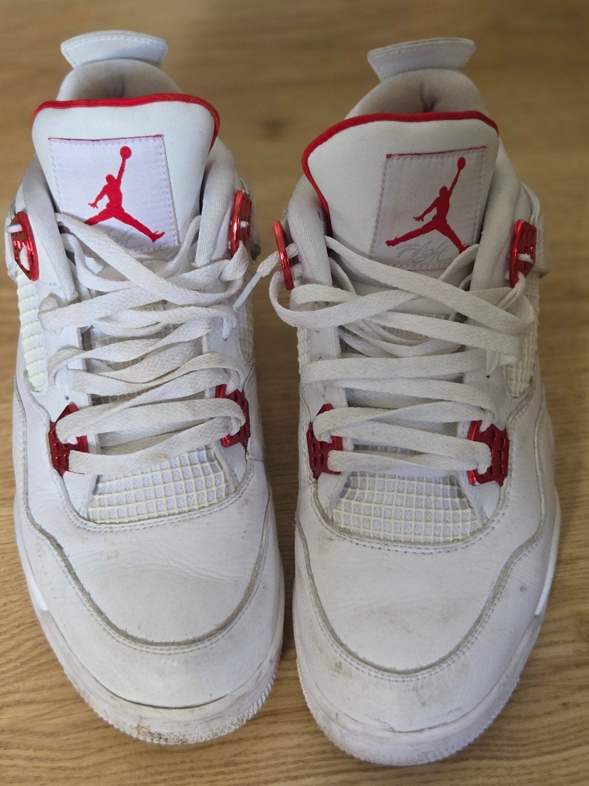 Nike Air Jordan 4 Retro Fire Red (2012) - Maat 44.5, Kleding | Heren, Nike Jordan, Wit, Ophalen of Verzenden, Sneakers of Gympen