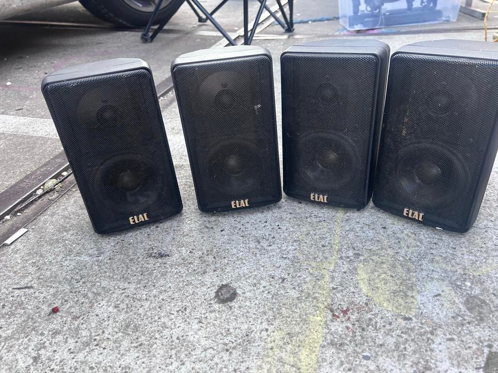 ELAC Speakers - Set van 4, Audio, Tv en Foto, Luidsprekers, Gebruikt, Minder dan 60 watt, Front, Rear of Stereo speakers, Ophalen