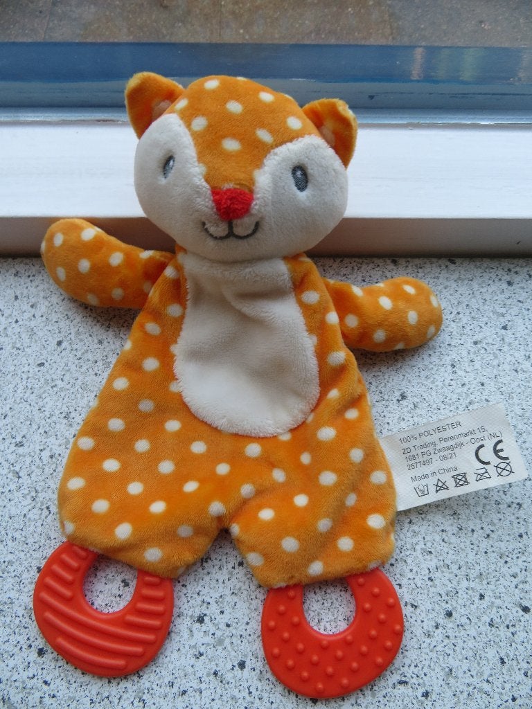 Knuffeldoek vos vosje van Action merk ZD Trading, Oranje, Ophalen of Verzenden, Zo goed als nieuw, Met label