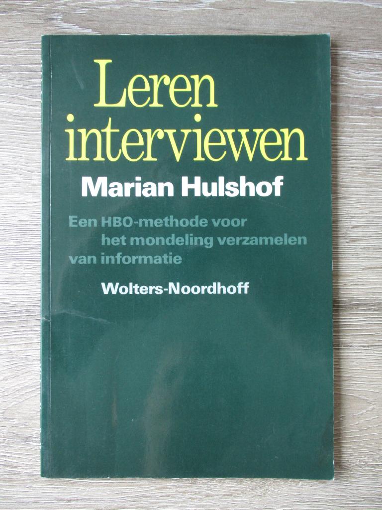 Leren interviewen - Marian Hulshof, Ophalen of Verzenden, Alpha, Gelezen, HBO